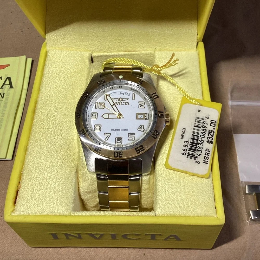 Invicta Specialty Men 44mm Stainless Steel Gold Model 6693 - Quartz Men's Watch